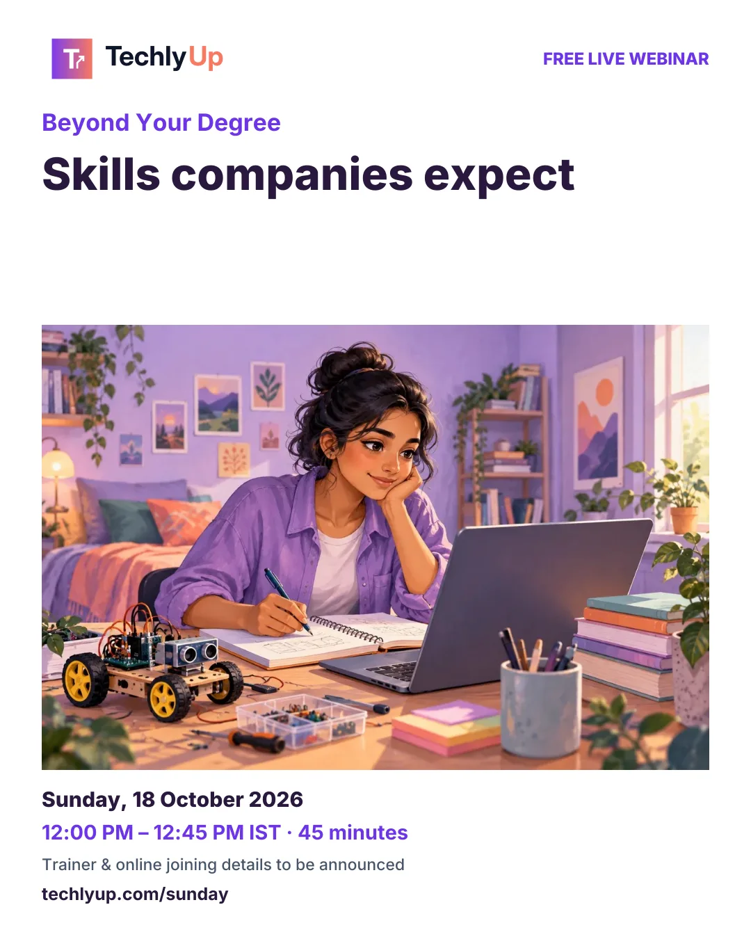 Beyond Your Degree: Skills companies expect — webinar poster