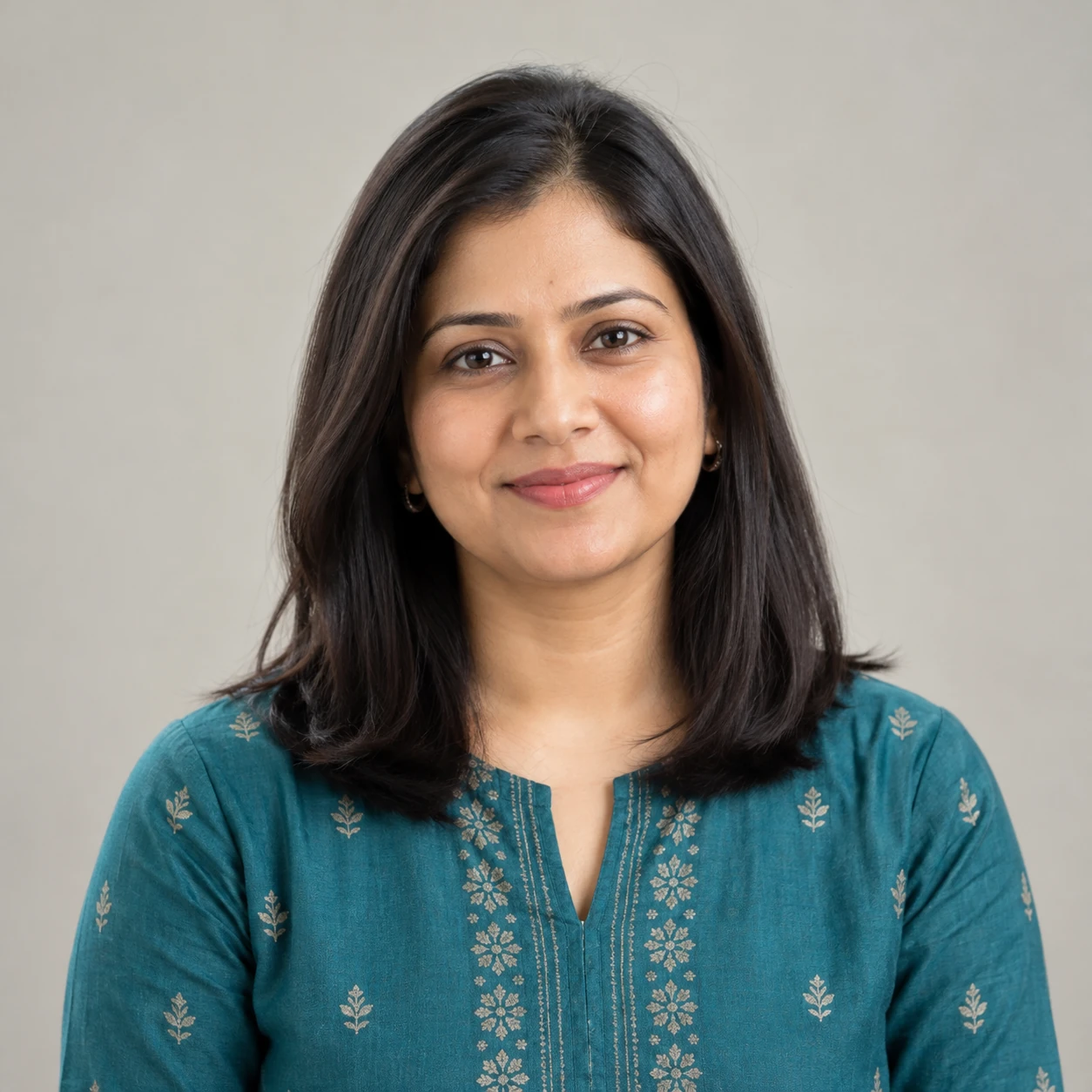 AI-generated portrait for Aditi Mishra, a fictional demo mentor