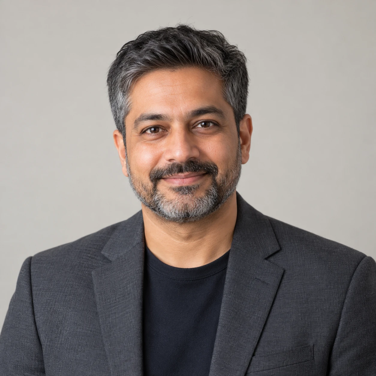 AI-generated portrait for Vikram Bhatia, a fictional demo mentor